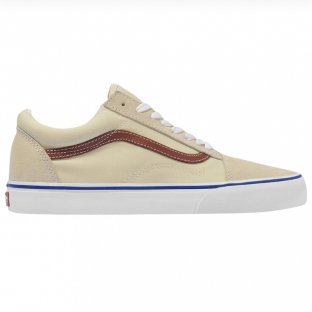 Vans Men's Cream and Brown Sneakers